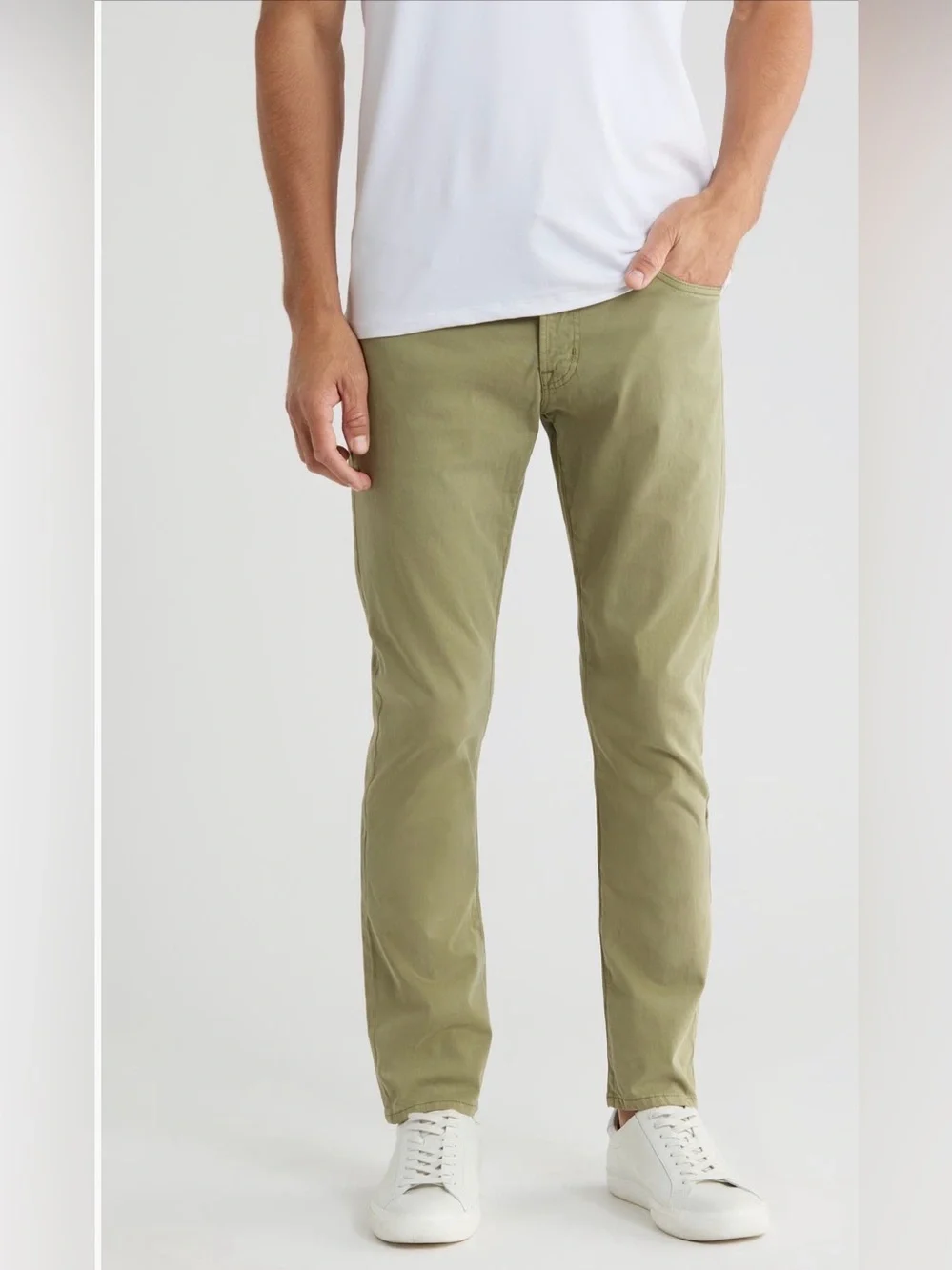 AG Tellis Stretch Sateen Modern Slim Pants Calvary Sage size 31x34 31 x 34 NWT